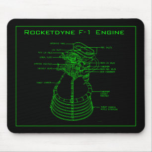 Apollo Saturn V Rocketdyne F-1エンジンマウスパッド マウスパッド