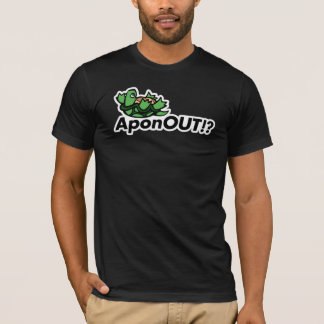 AponOUT!か。 カメのロゴ Tシャツ