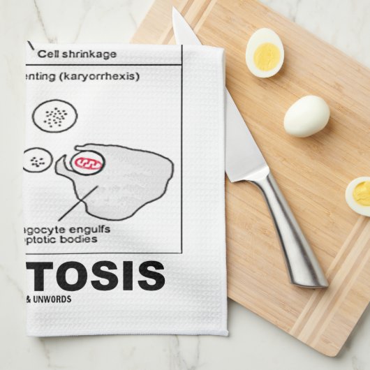Apoptosisの生物学によってプログラムされる細胞死 キッチンタオル (四つ折り)