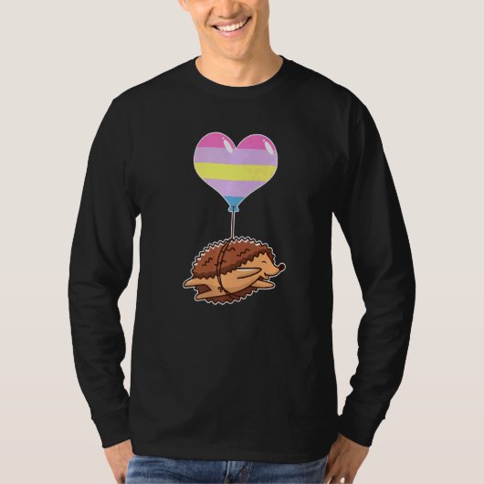 Aporagender Hedgehog非バイナリージェンダー Tシャツ (正面)