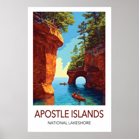 Apostle Islands Travel Poster Wisconsin ポスター (正面)