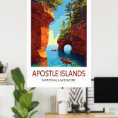 Apostle Islands Travel Poster Wisconsin ポスター (ホームオフィス)