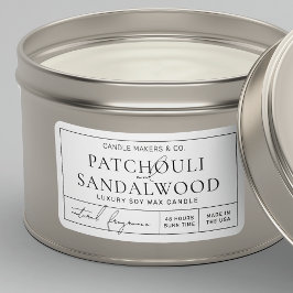 Apothecaryスタイルモダン長方形キャンドルティンラベル ラベル