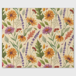 Apothecary Autumn Floral Garden Pattern ラッピングペーパー