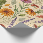 Apothecary Autumn Floral Garden Pattern ラッピングペーパー (角)