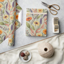 Apothecary Autumn Wildflower Harvest Wrap ラッピングペーパー