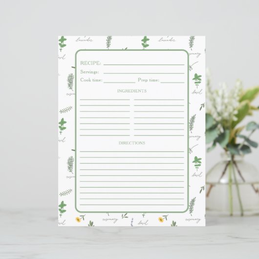 Apothecary Botanical Recipe Binder Page (スタンド正面)