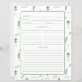 Apothecary Botanical Recipe Binder Page (正面)