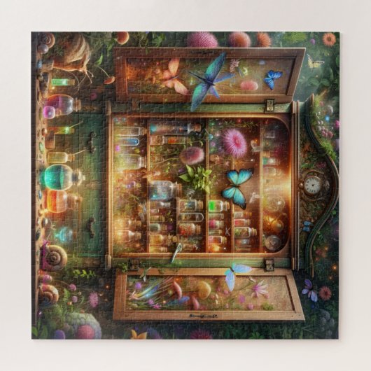 Apothecary Butterfly Cabinet Magical Potions ジグソーパズル (横)