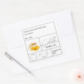 Apothecary Calendula Herbal Tea Label スクエアシール (封筒)