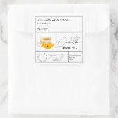 Apothecary Calendula Herbal Tea Label スクエアシール (バッグ)