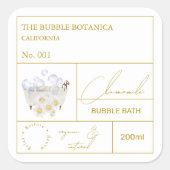 Apothecary Chamomile Bubble Bath Label スクエアシール (正面)