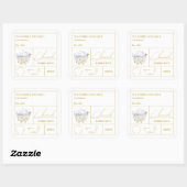 Apothecary Chamomile Bubble Bath Label スクエアシール (シート)