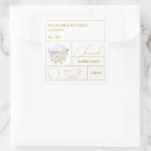 Apothecary Chamomile Bubble Bath Label スクエアシール (バッグ)