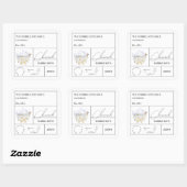 Apothecary Chamomile Bubble Bath Label スクエアシール (シート)