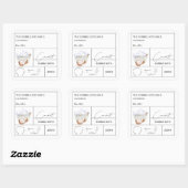 Apothecary Coconut Bubble Bath Label スクエアシール (シート)