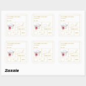 Apothecary Dahlia Bubble Bath Label スクエアシール (シート)