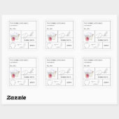 Apothecary Dahlia Bubble Bath Label スクエアシール (シート)