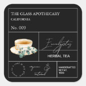 Apothecary Eucalyptus Herbal Tea  Label スクエアシール (正面)