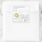 Apothecary Green Tea Loose Leaf Tea  Label スクエアシール (バッグ)