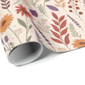 Apothecary Herbal Bloom Cream Pattern ラッピングペーパー (ロールコーナー)