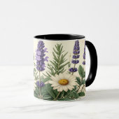 Apothecary Herbs Mug - Vintage Botanical Medicine  マグカップ (正面右)