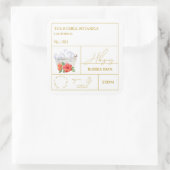 Apothecary Hibiscus Bubble Bath Label スクエアシール (バッグ)