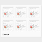 Apothecary Hibiscus Bubble Bath Label スクエアシール (シート)