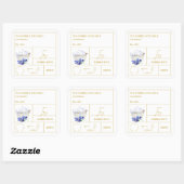 Apothecary Iris Bubble Bath Label スクエアシール (シート)