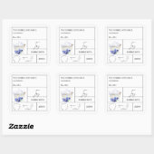 Apothecary Iris Bubble Bath Label スクエアシール (シート)