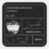 Apothecary Lavender Bubble Bath Label スクエアシール (正面)