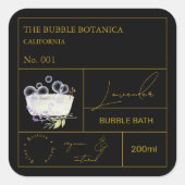 Apothecary Lavender Bubble Bath Label スクエアシール (正面)
