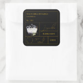 Apothecary Lavender Bubble Bath Label スクエアシール (バッグ)