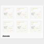 Apothecary Lavender Bubble Bath Label スクエアシール (シート)