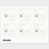 Apothecary Lilac Bubble Bath Label スクエアシール (シート)