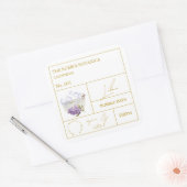 Apothecary Lilac Bubble Bath Label スクエアシール (封筒)