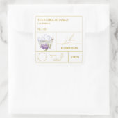 Apothecary Lilac Bubble Bath Label スクエアシール (バッグ)