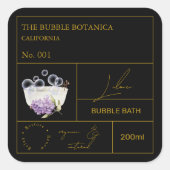 Apothecary Lilac Bubble Bath Label スクエアシール (正面)