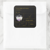 Apothecary Lilac Bubble Bath Label スクエアシール (バッグ)