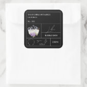 Apothecary Lilac Bubble Bath Label スクエアシール (バッグ)