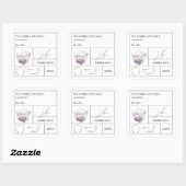 Apothecary Lilac Bubble Bath Label スクエアシール (シート)