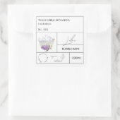 Apothecary Lilac Bubble Bath Label スクエアシール (バッグ)