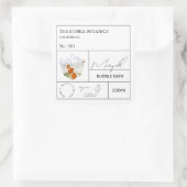 Apothecary Marigold Bubble Bath Label スクエアシール (バッグ)