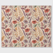 Apothecary Moody Autumn Floral Wrap ラッピングペーパー (フラット)
