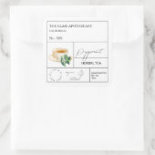Apothecary Peppermint Herbal Tea Label スクエアシール (バッグ)