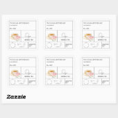 Apothecary Rose Herbal Tea Label スクエアシール (シート)