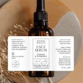 Apothecary Style 1 OZ Cosmetic Bottle Label ラベル
