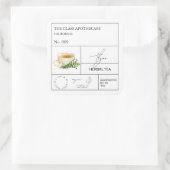 Apothecary Thyme Herbal Tea  Label スクエアシール (バッグ)