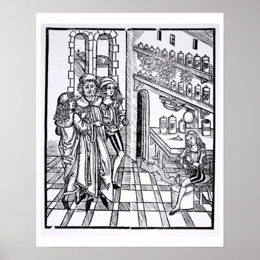 Apothecary's shop, from 'Das Buch der Cirugia' pub ポスター (正面)