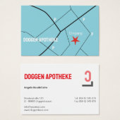 Apotheke Visitenkarten mit Ortungshilfe  (正面&裏面)